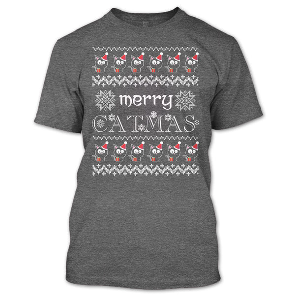 Merry Catmas T Shirt, Coolest Cat Lover T Shirt