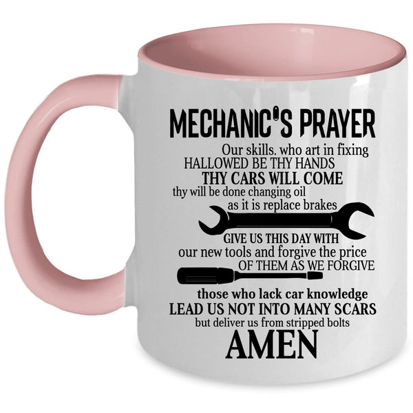 Cool Gift For Mechanics Coffee Mug, Mechanic's Prayer Accent Mug