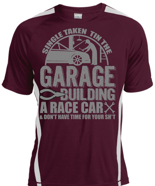 Garage Building A Race Car T Shirt, Being A Mechanic T Shirt, Cool Shirt