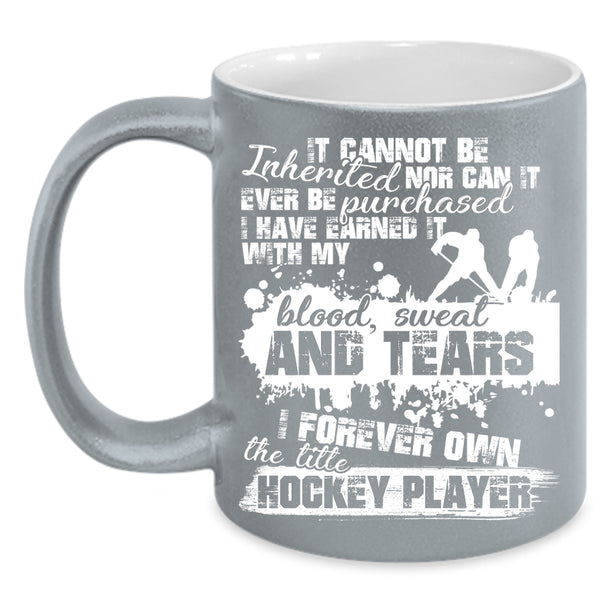 I Forever Own The Title Hockey Player Coffee Mug, Cool Sporty Coffee Cup