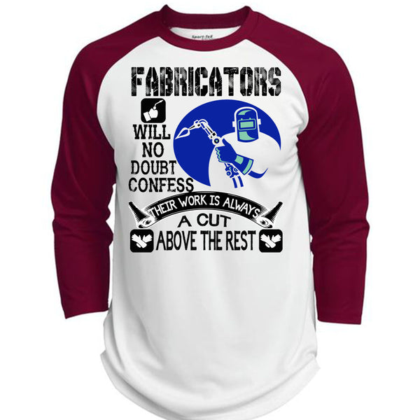 Fabricators Will No Doubt Confess T Shirt, Being A Welder T Shirt, Awesome T-Shirts  (Polyester Game Baseball Jersey)