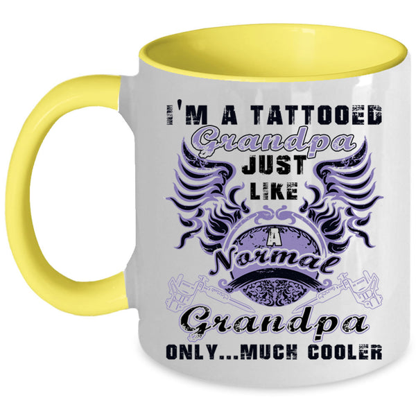 Awesome Grandpa Coffee Mug, I'm A Tattooed Grandpa Accent Mug