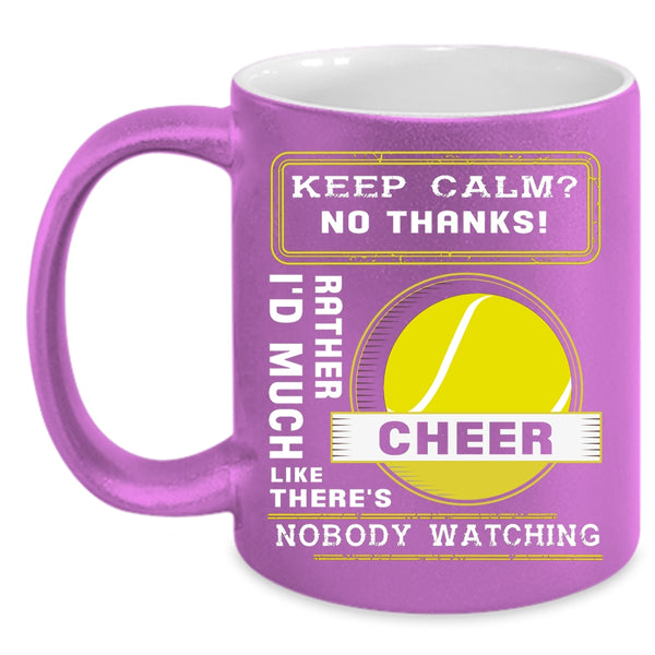 I'd Much Rather Cheer Coffee Mug, Cool Softball Coffee Cup