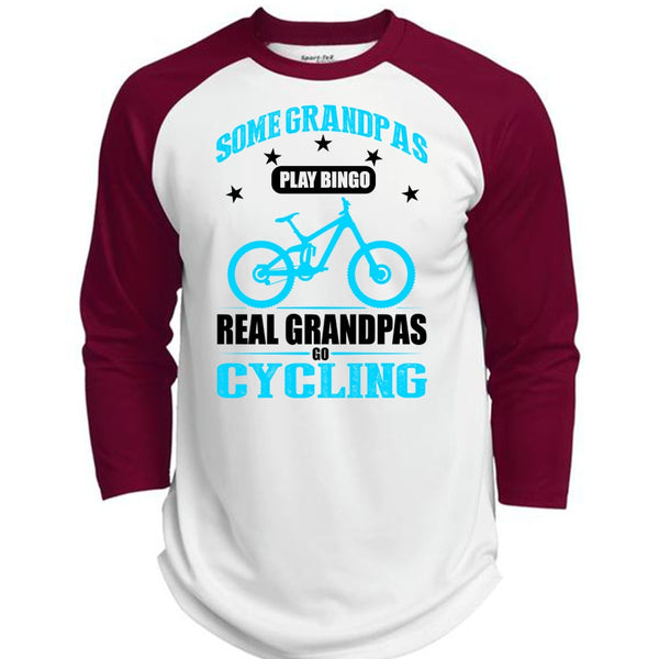 Real Grandpas Go Cycling T Shirt, I Love Biking T Shirt, Awesome T-Shirts  (Polyester Game Baseball Jersey)