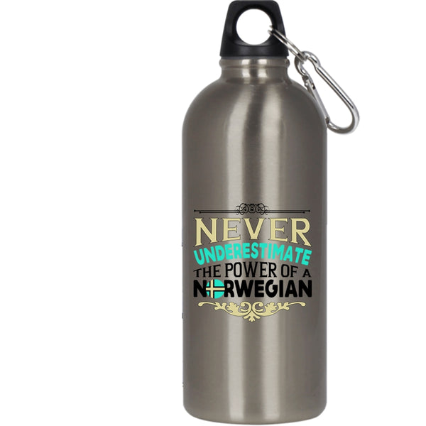The Power Of A Norwegian 20 oz Stainless Steel Bottle,Awesome Norwegian Outdoor Sports Water Bottle