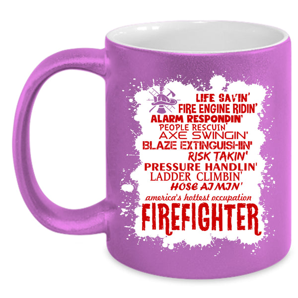 Firefighter Coffee Mug, Cute Gift For Firefighter Coffee Cup