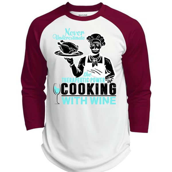 Cooking With Wine T Shirt, I Love Cooking T Shirt, Awesome T-Shirts  (Polyester Game Baseball Jersey)