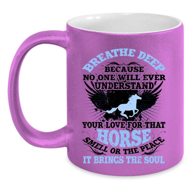 Funny Gift For Equestrians Coffee Mug, I Love Horses Accent Mug