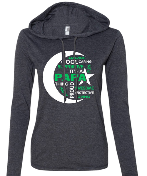 It's A Papa Thing Awesome T Shirt, Father's Day T Shirt, Supportive T Shirt (Anvil Ladies Ringspun Hooded)