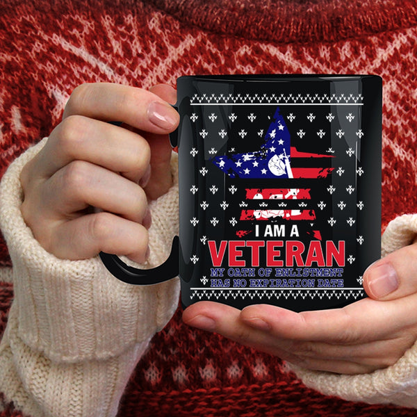 I Am A Veteran Coffee Mug, Awesome American Flag Coffee Cup