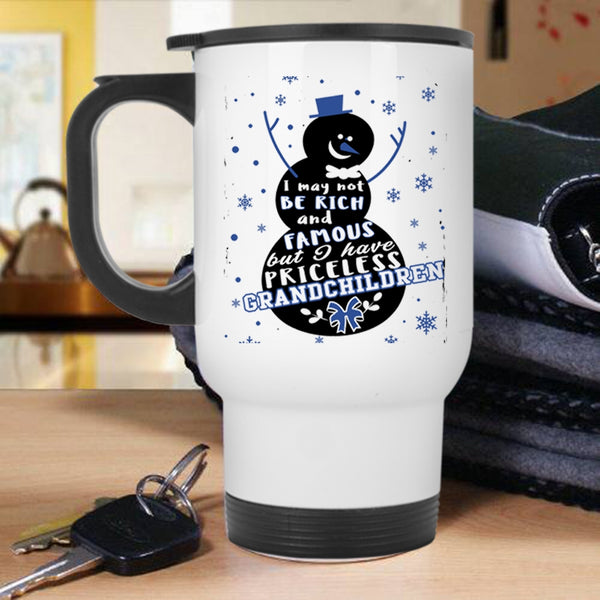 Christmas Gift For Grandparent Travel Mug, I Have Priceless Grandchildren Mug