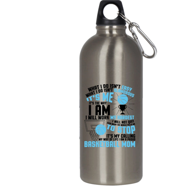 I Am A Proud Basketball Mom 20 oz Stainless Steel Bottle,It's My Calling My Wife Of Life Outdoor Sports Water Bottle