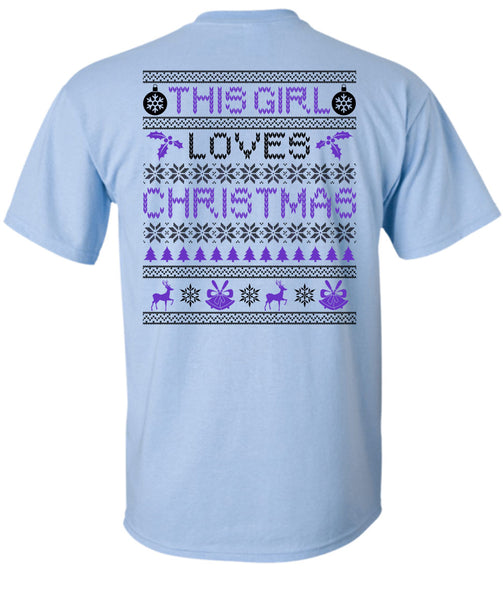 This Girl Loves Christmas T Shirt, Noel Christmas T Shirt