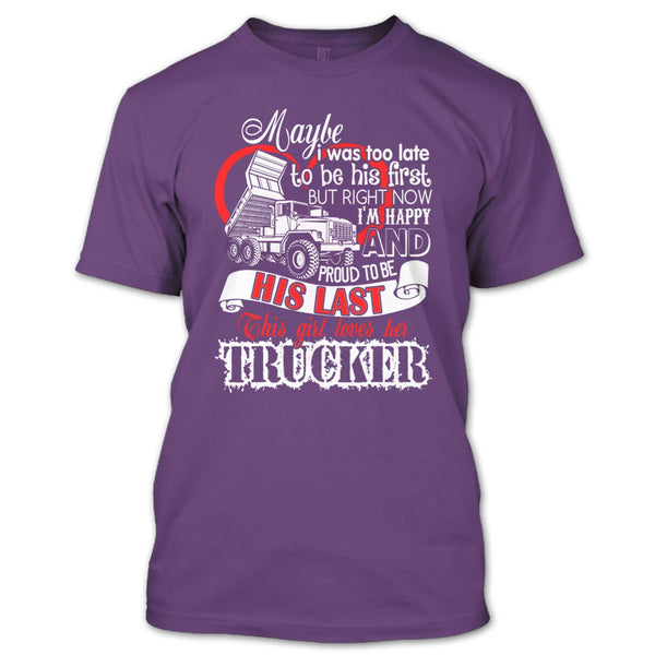 This Girls Loves Her Trucker T Shirt, Coolest Trucker T Shirt