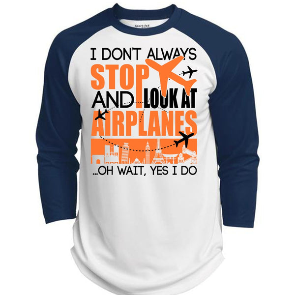 Look At Airplanes T Shirt, I Love Aiplanes T Shirt, Awesome T-Shirts  (Polyester Game Baseball Jersey)