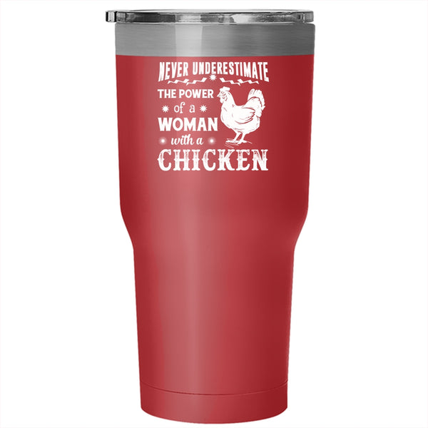 The Power Of A Woman With A Chicken Tumbler, My Pets Mug