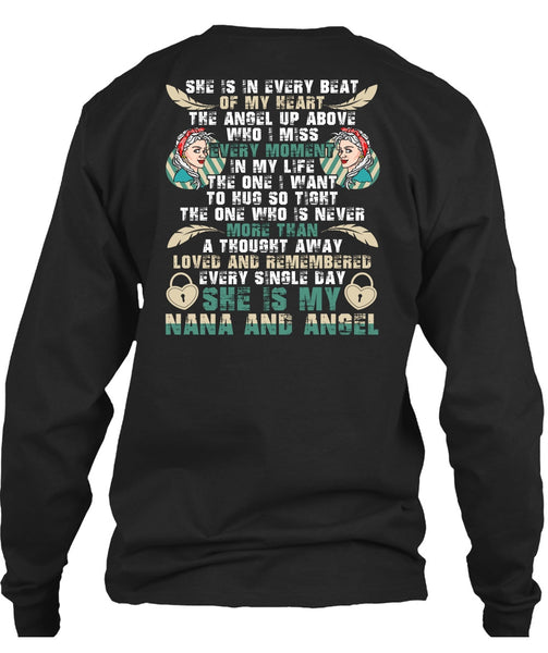 She Is My Nana And Angel T Shirt, Beat Of My Heart T Shirt
