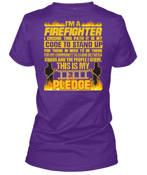 I'm A Firefighter T Shirt, Code To Stand Up T Shirt