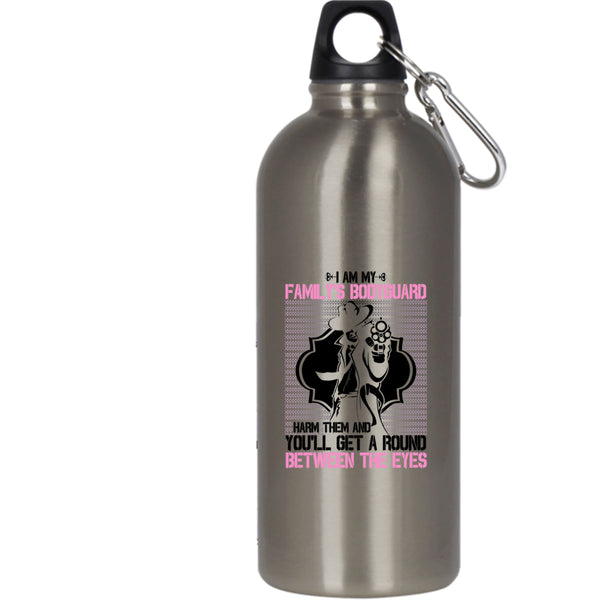 I Am My Family's Bodyguard 20 oz Stainless Steel Bottle,Best Gift For My Dad Outdoor Sports Water Bottle