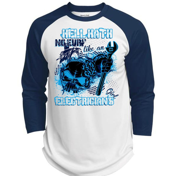 Like An Electrician's Girl T Shirt, I Love Electrician T Shirt, Awesome T-Shirts  (Polyester Game Baseball Jersey)
