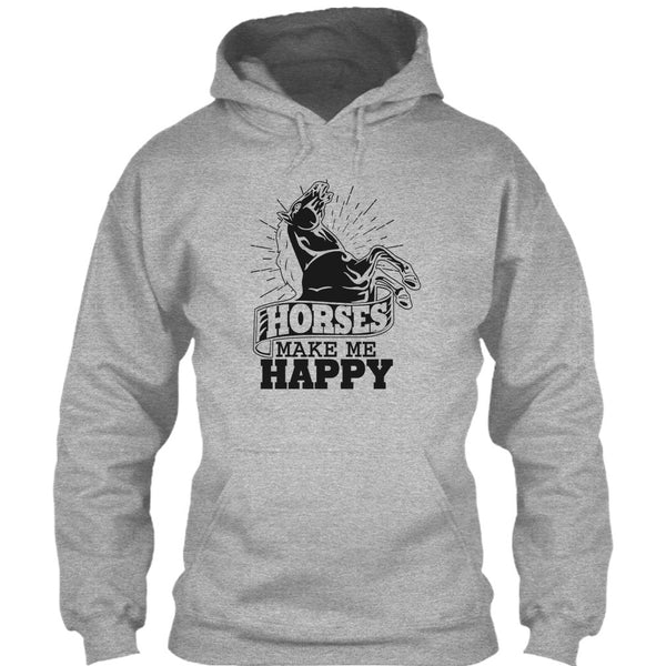 Horses Make Me Happy T Shirt, Coolest Equestrian T Shirt