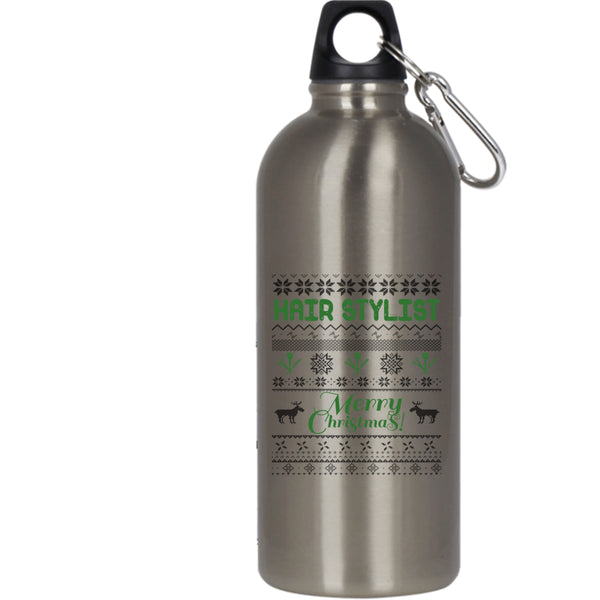 Hair Stylist 20 oz Stainless Steel Bottle,Merry Christmas Outdoor Sports Water Bottle