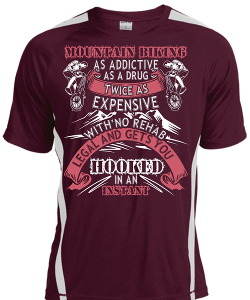 Mountain Biking T Shirt, Gets You Hooked T Shirt, Cool Shirt