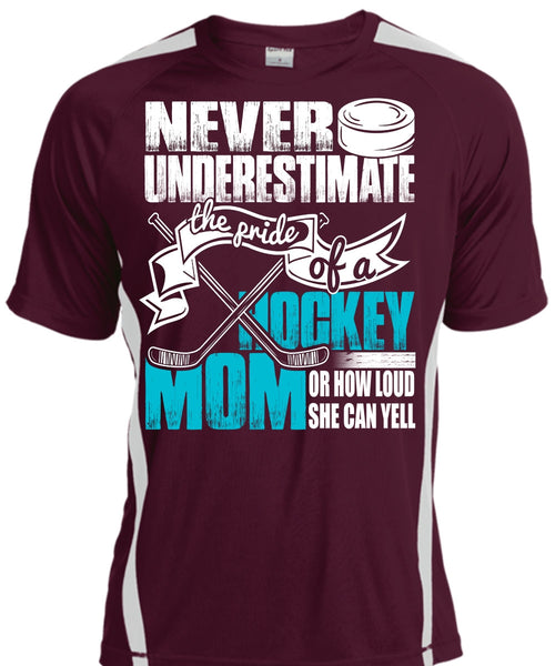 The Pride Of A Hockey Mom T Shirt, She Can Yell T Shirt, Cool Shirt
