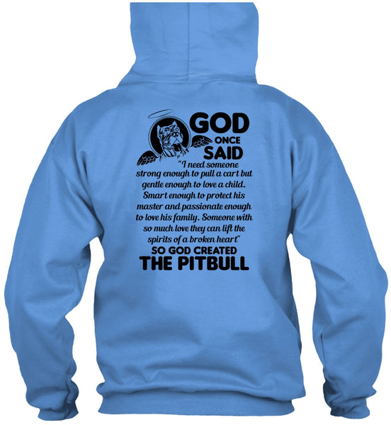 God Created The Pit Bull T Shirt, I Love Dog T Shirt