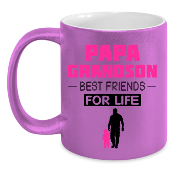 Best Friends For Life Coffee Mug, Papa Grandson Accent Mug