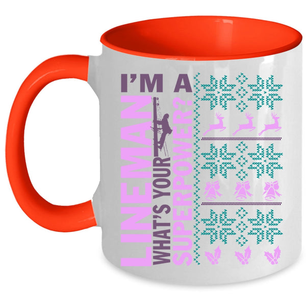 Christmas Gift For Lineman Coffee Mug, I'm A Lineman Accent Mug