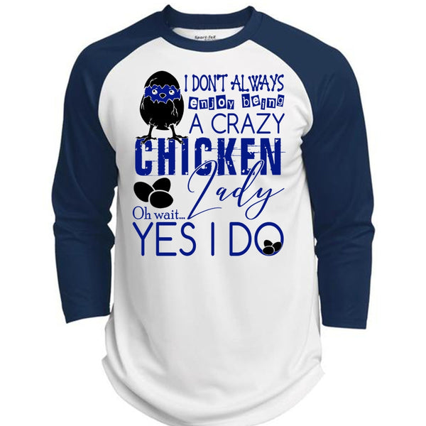 Being A Crazy Chicken Lady T Shirt, I Love Chicken T Shirt, Awesome T-Shirts  (Polyester Game Baseball Jersey)
