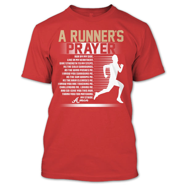 A Runner's Prayer T Shirt, Run By Myside T Shirt