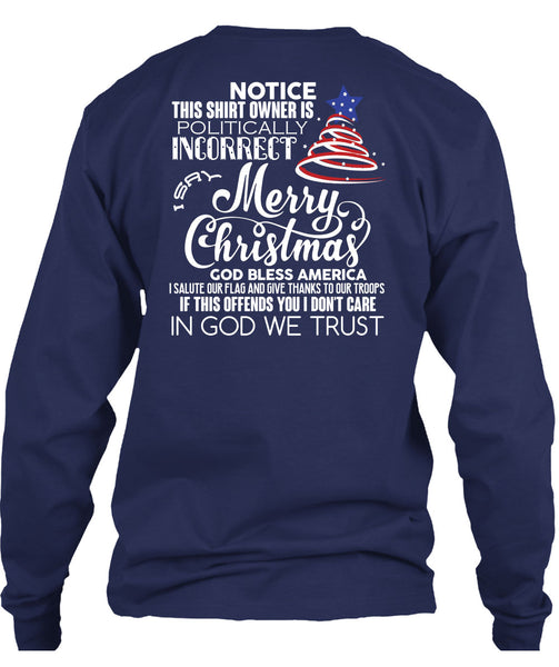Merry Christmas T Shirt, God Bless America T Shirt