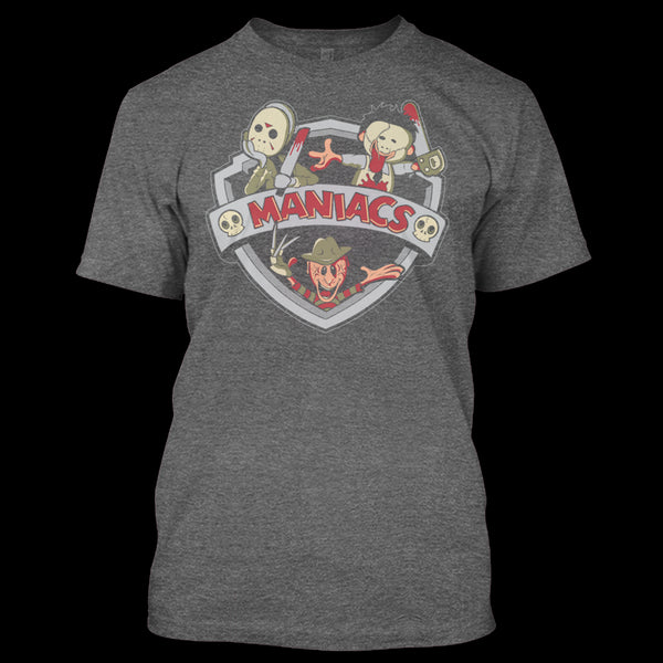 A black t-shirt with the shopify logo