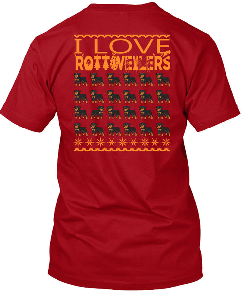 I Love Rottweilers T Shirt, This Girl Loves Christmas T Shirt