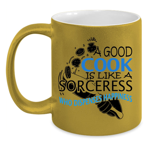 I Love Cooking Coffee Mug, A Good Cook Is Like A Sorceress Accent Mug