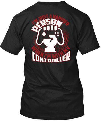 A black t-shirt with the shopify logo