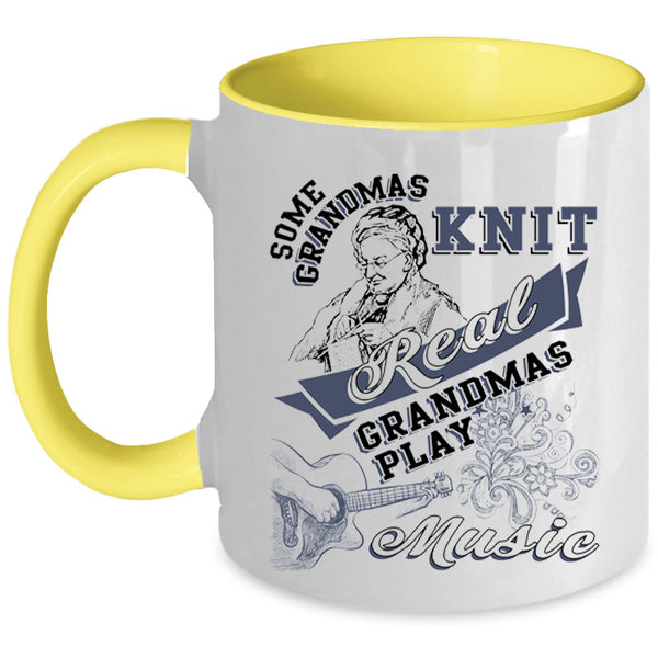 Funny Grandma Coffee Mug, Real Grandmas Play Music Accent Mug