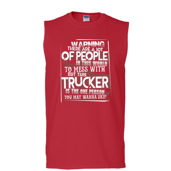 This Trucker T Shirt, Gift For Trucking T Shirt, Cool T Shirt (Men's Cotton Sleeveless)