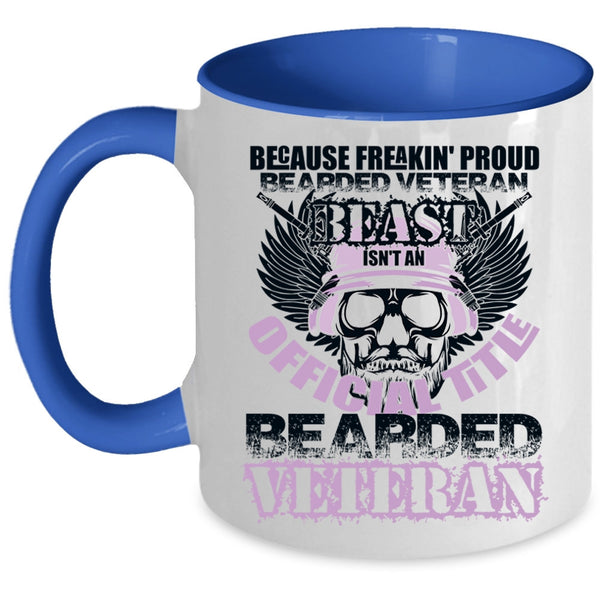 Bearded Veteran Coffee Mug, Proud Bearded Veteran Beast Accent Mug