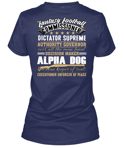 Decision Maker Alpha Dog T Shirt, Fantasy Football T Shirt