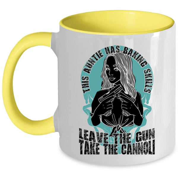 Funny Gift For Auntie Coffee Mug, This Auntie Has Baking Skills Accent Mug