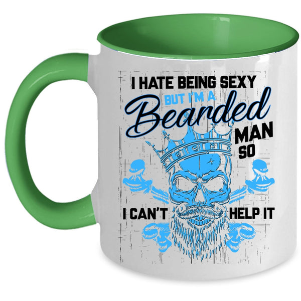 Cool Gift For Dad Coffee Mug, I'm A Bearded Man Accent Mug