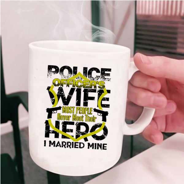 I Married Policeman Coffee Mug, Police Officer's Wife Cup