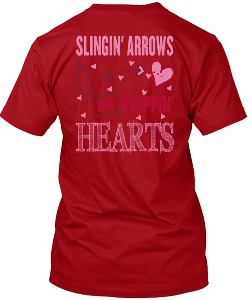 Slinging Arrows And Stopping Hearts T Shirt, I Love Husband T Shirt