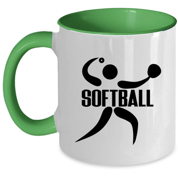 Funny Gift For Softball Player Coffee Mug, Softball Accent Mug