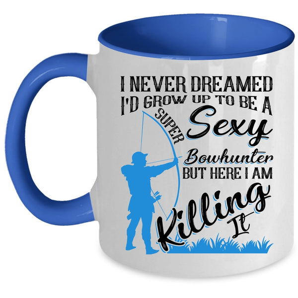 Cool Bowhunter Coffee Mug, I'd Grow Up To Be A Bowhunter Accent Mug