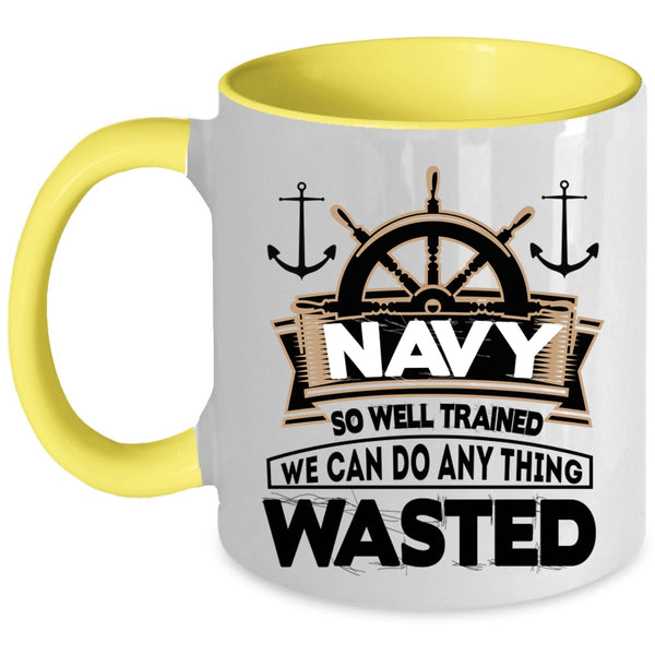 Awesome Sailor Coffee Mug, Navy So Well Trained Accent Mug