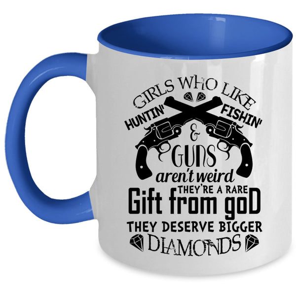 Awesome Girls Coffee Mug, Hunting And Fishing Accent Mug